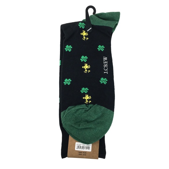 J. Crew Men’s Peanuts Woodstock Lucky Clover Socks - Picture 3 of 5